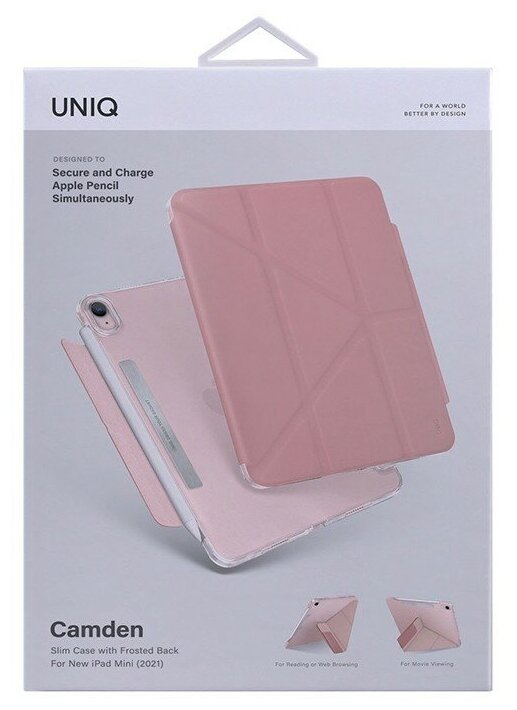 Чехол Uniq CAMDEN Anti-microbial для iPad Mini 6 (2021) pink