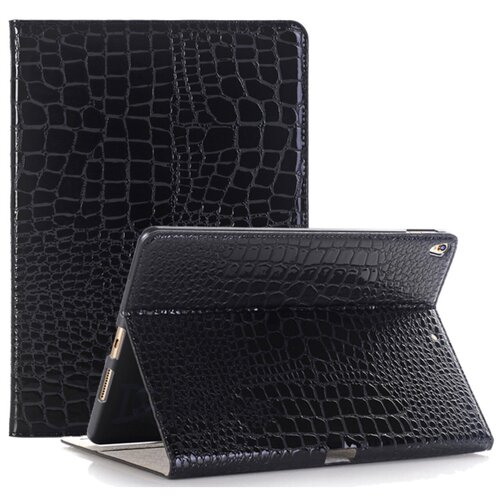 фото Чехол-футляр mypads для планшета samsung galaxy tab s2 9.7 sm-t810/t815 из лаковой рельефной кожи под крокодила брутальный черный