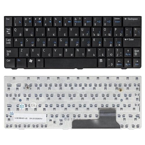 Клавиатура для ноутбука Dell Inspiron mini 910 черная 114000₽