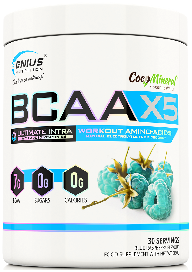 Genius Nutrition BCAA-X5 360 гр., голубая малина