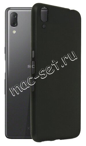 Чехол-накладка для Sony Xperia L3 / L3 Dual силиконовая черная 1.2 мм