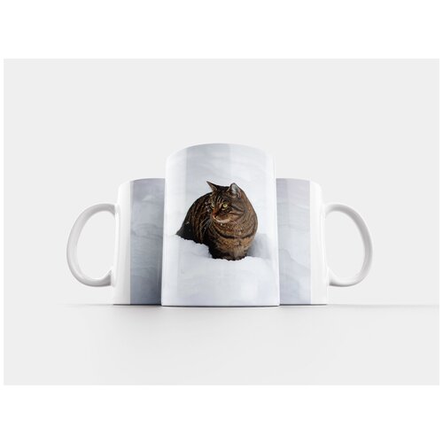 фото Кружка "кот, снег, зима" 320 мл lotsprints