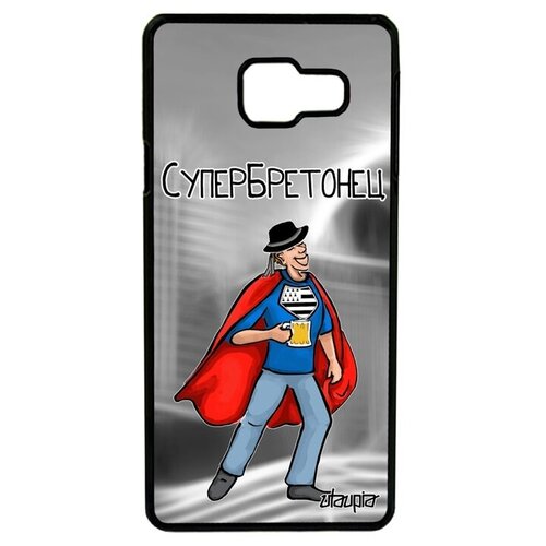 фото Дизайнерский чехол на смартфон // samsung galaxy a3 2016 // "супербретонец" герой супергерой, utaupia, серый
