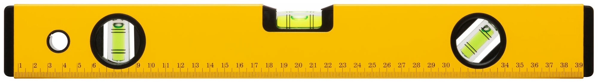 Уровень усилен. желтый фрезерованная грань 3 глазка 400 мм ФИТ 18204