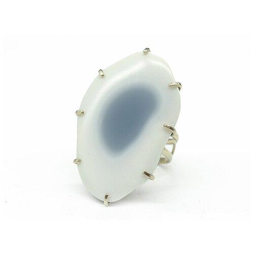 Кольцо Радуга Камня, кахолонг, размер 18, белый подвеска радуга камня кахолонг белый