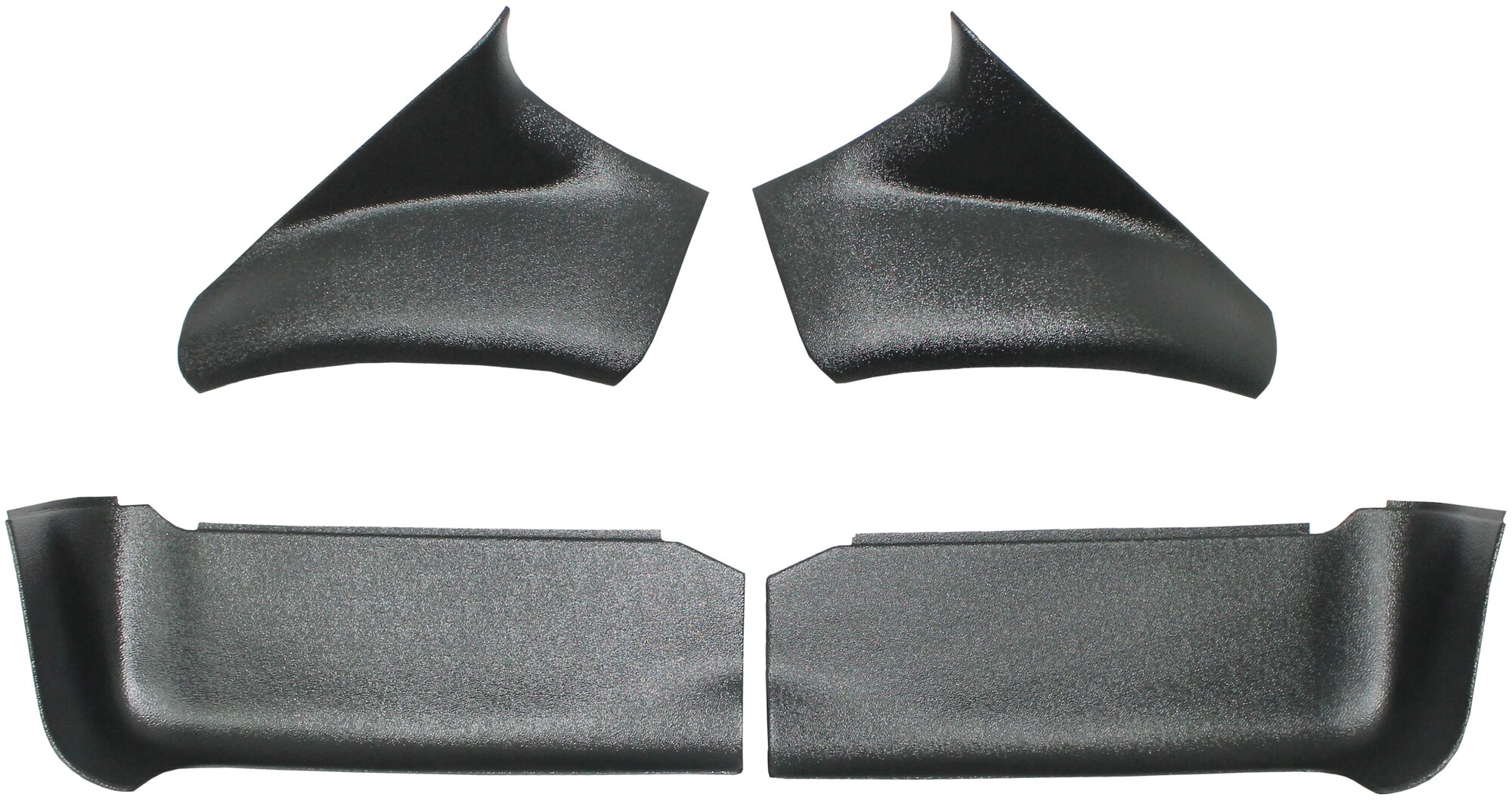 Защитные накладки на ковролин порогов CUBECAST для Volkswagen Polo Sedan / Поло Седан 2015-2019 АБС пластик с липучкой, задние чехлы