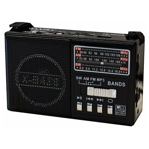 Радиоприемник цифровой Waxiba XB-324URT USB/MP3, черный