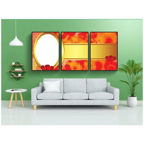 фото Набор модулных постеров для интерьера "фоторамка, прозрачный фон, кадр" 60x90 см. в тубусе, без рамки lotsprints