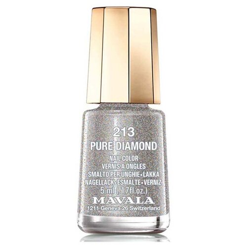 Mavala Лак для ногтей Nail Color Glitter, 5 мл, 213 Pure Diamond