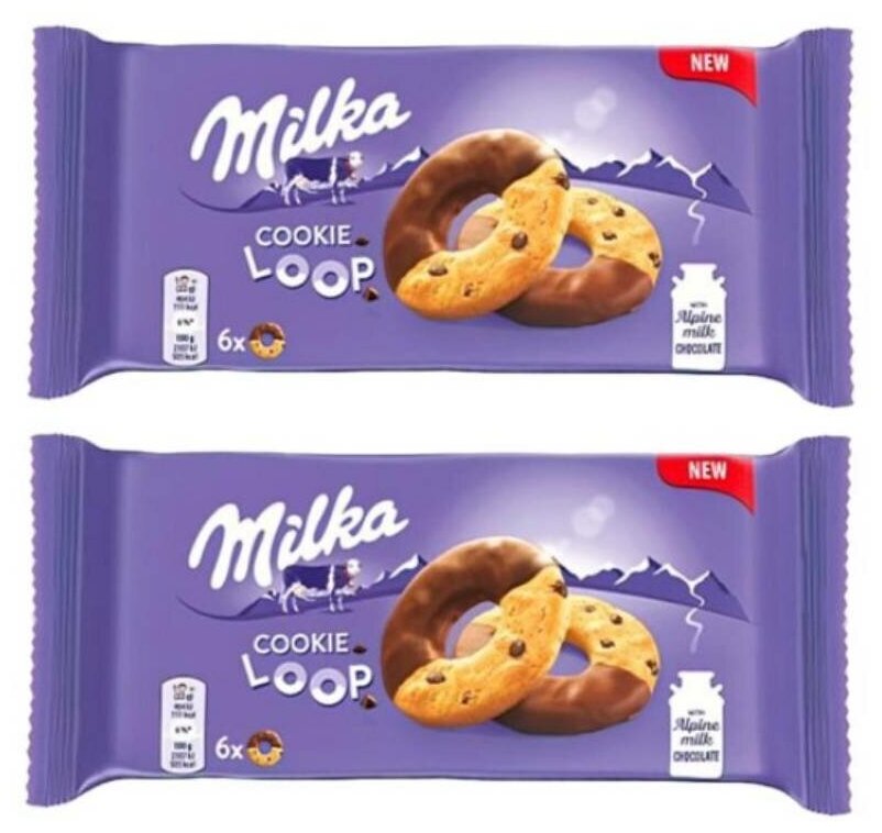 Печенье Cookie Loop в виде колечек в шоколаде (2 шт по 132 гр.)