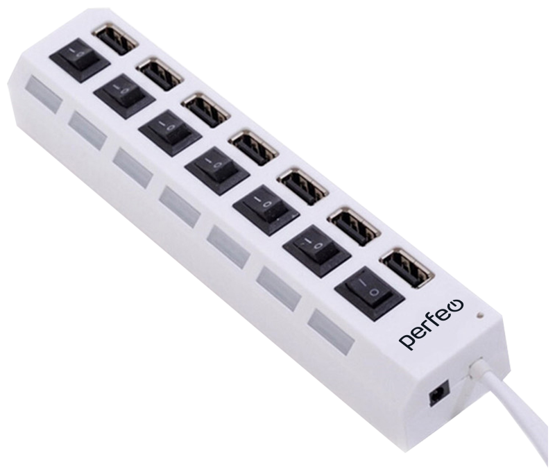 USB-HUB Perfeo 7 Port, (PF-H033 White) белый