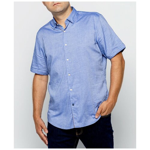 фото Мужская рубашка pierre cardin короткий рукав denim academy (53914/000/27150/9041 размер xl)