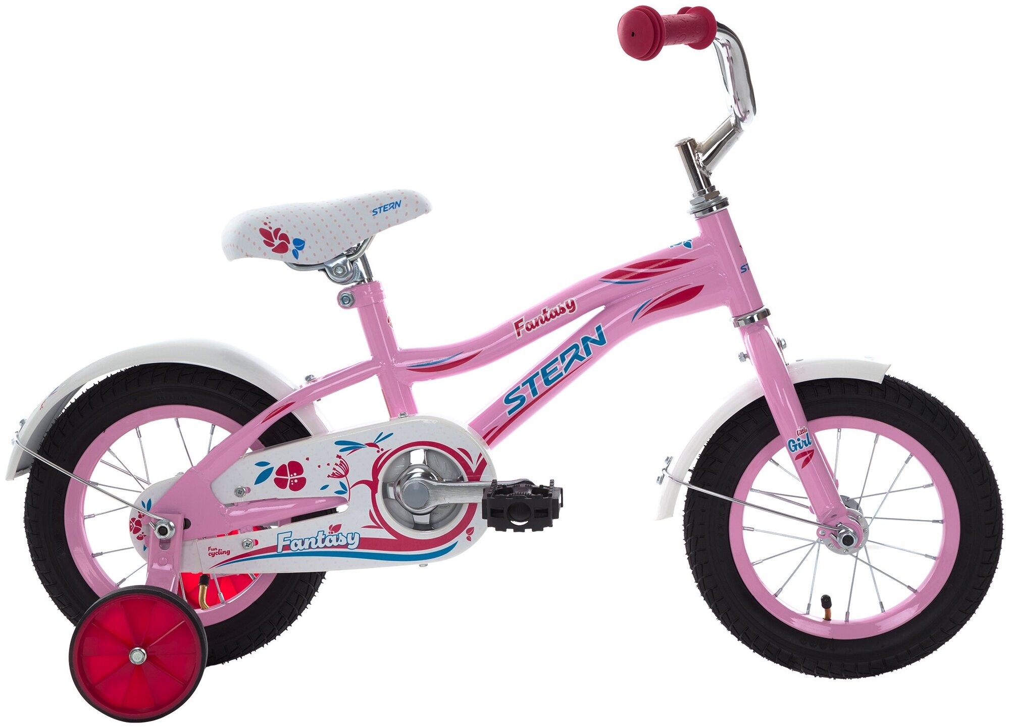 Велосипед STERN Fantasy 12 городской (детский), колеса 12", розовый/белый, 8.9кг [s21estbb026-kw]