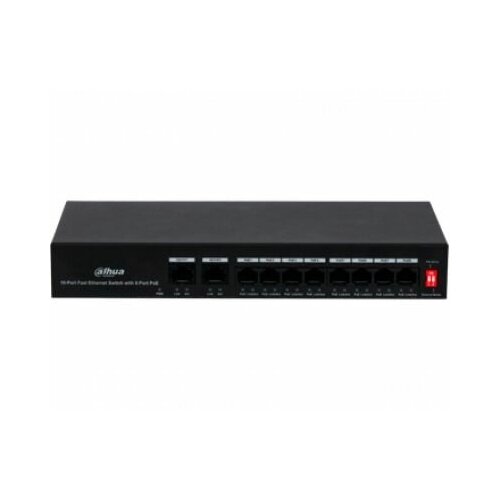 Коммутатор Dahua DH-PFS3010-8ET-65 10x100Mb 8PoE 65W неуправляемый 797000₽