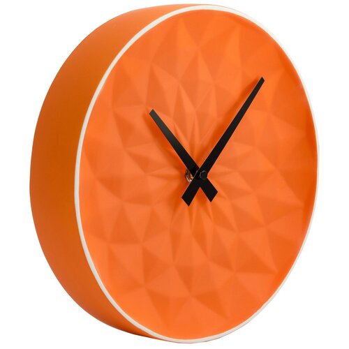 Часы настенные керамические VILART 18-301, круглые, размер 25.5*25.5*5.5 см, оранжевые