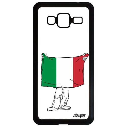 фото Противоударный чехол на смартфон // samsung galaxy j3 2016 // "флаг италии с руками" туризм дизайн, utaupia, белый