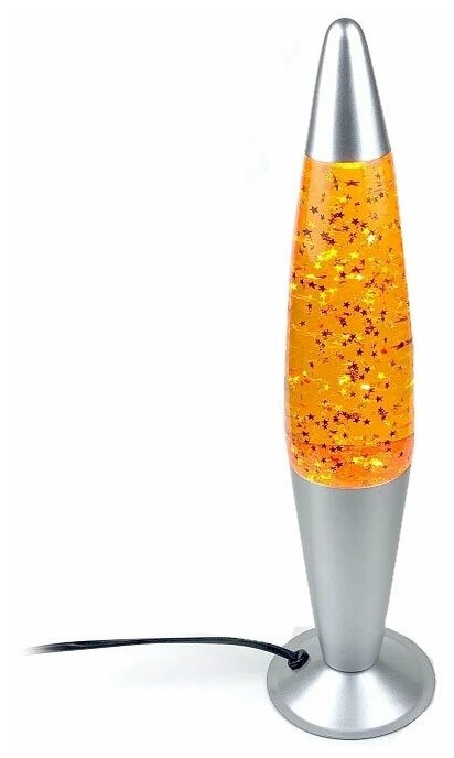 Лава лампа Оранжевая лава-лампа с блестками (41 см)