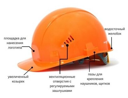 Каска защитная "COM3-55 Favorit" белая - фотография № 2