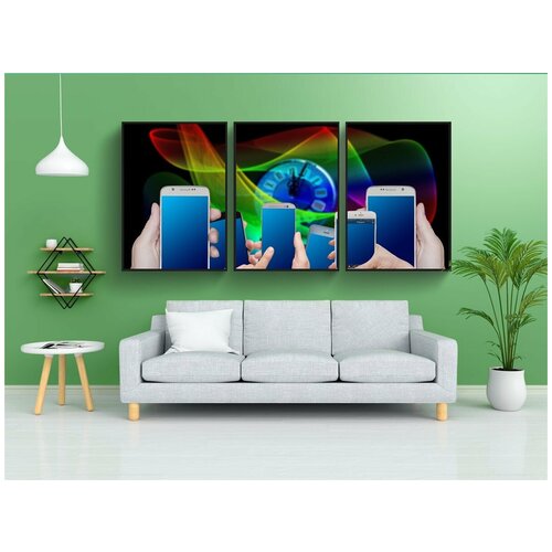 фото Набор модулных постеров для интерьера "первый день нового года, приветствие, сильвестр" 60x90 см. в тубусе, без рамки lotsprints