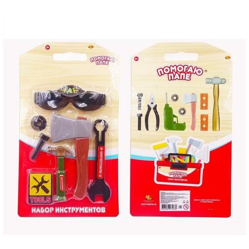 Купить Помогаю папе. Набор инструментов на блистере, 6 предметов, Junfa Toys Ltd.