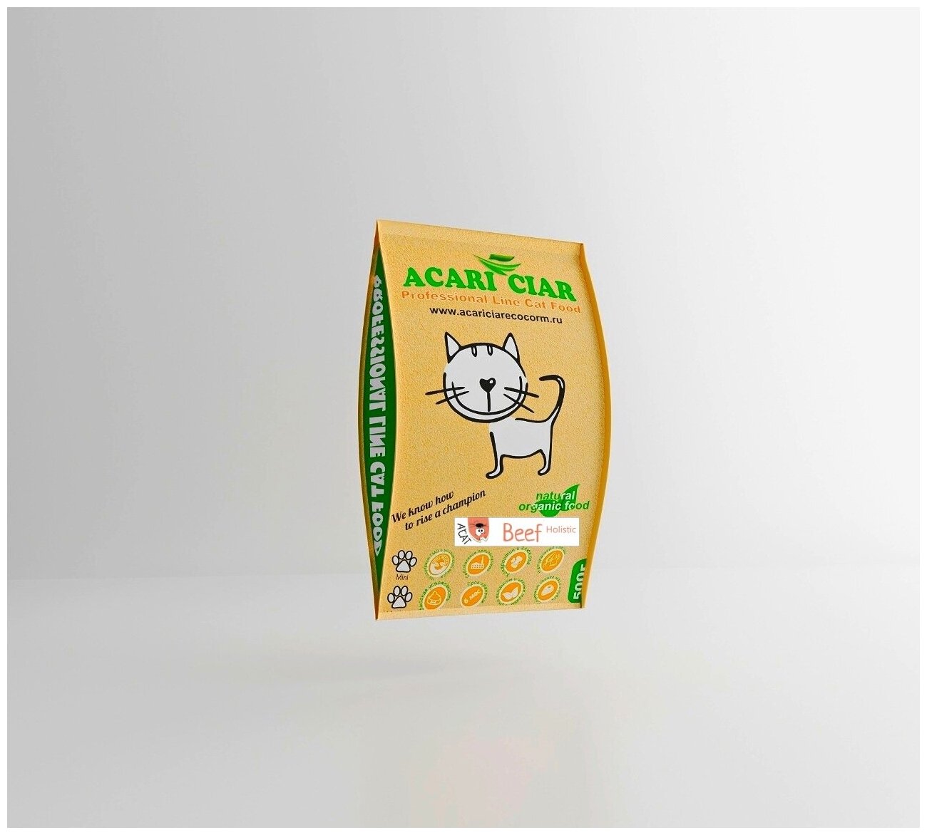 Сухой корм для кошек Acari Ciar Vet A Cat Beef Holistic Sterilized 0,5 кг (мини гранула)