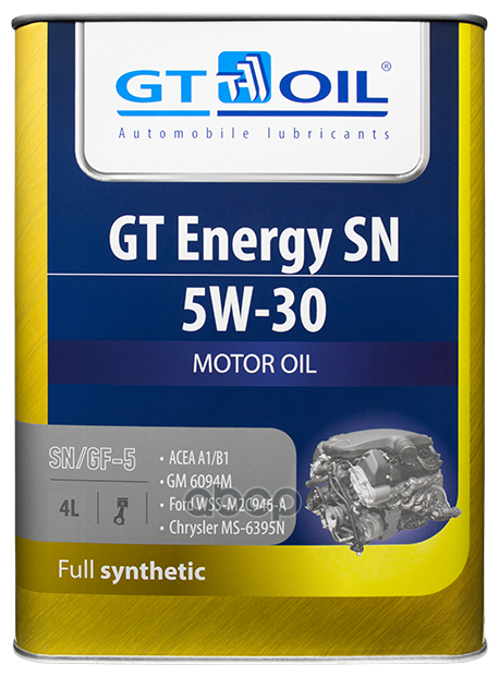 GT OIL Масло Мотор. Gt Energy Sn, Sae 5w30, Api Sn, 4 Л