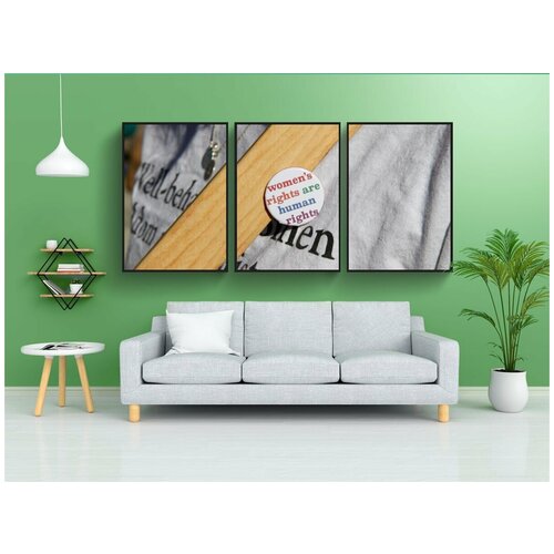 фото Набор модулных постеров для интерьера "женский марш, марширующий, женщины" 60x90 см. в тубусе, без рамки lotsprints