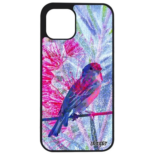 фото Ударопрочный чехол для телефона // iphone 12 // "воробей" домовый городской, utaupia, фуксия