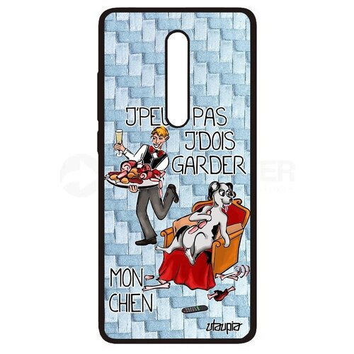 фото Противоударный чехол на мобильный // xiaomi mi 9t // "не могу - у меня собака!" принт шутка, utaupia, голубой