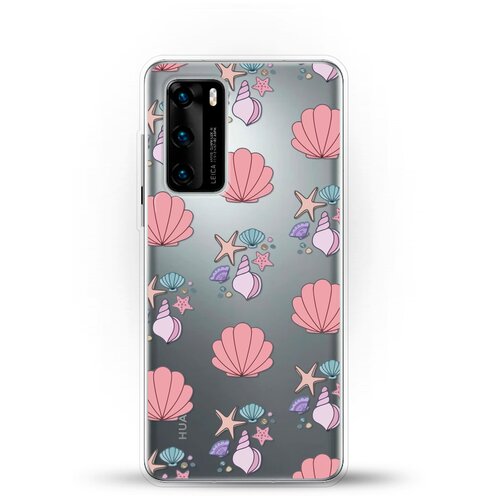 фото Силиконовый чехол ракушки на huawei p40 andy & paul
