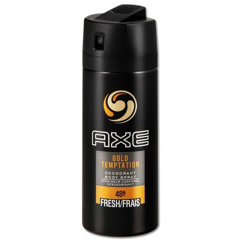 Дезодорант мужской AXE Gold Temptation, 150 мл, 1 шт. дезодорант аэрозоль axe блэк 150 мл 67769497