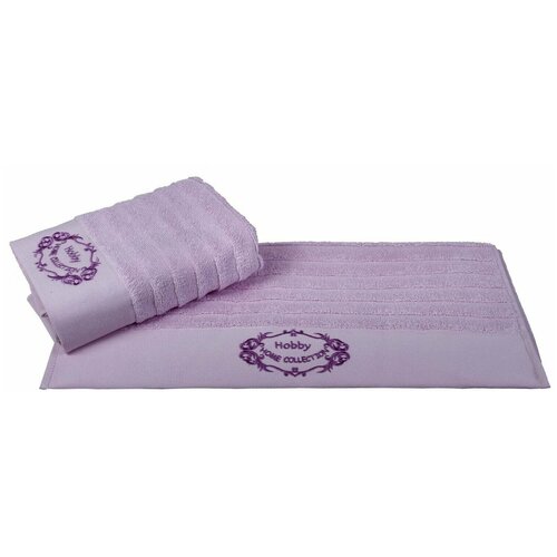 фото Hobby home collection полотенце zafira цвет: розовый (50х90 см,70х140 см) br42519