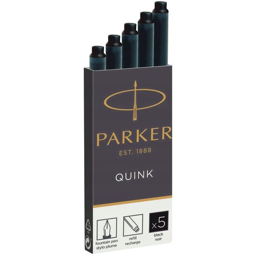 Картридж для перьевой ручки PARKER Quink Z11 черный 5