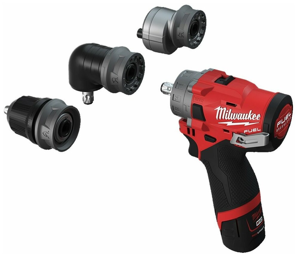 Субкомпактная ударная дрель MILWAUKEE M12 FUEL FPDXKIT-202X, кейс, 12 В, 2 АКБ 2 Ач, - фото №4