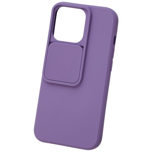 Панель пластиковая Unbroke для iPhone 13 Pro Max, Soft case with camera slider, фиолетовая