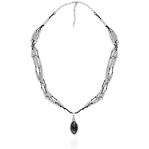 Колье L'attrice di base, кристалл, длина 80 см, серый