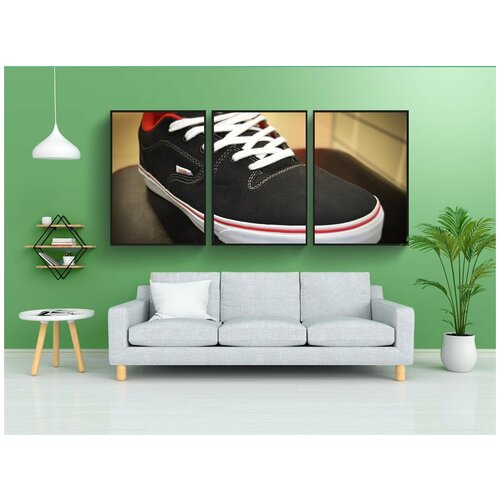 фото Набор модулных постеров для интерьера "туфли, шнурки, хранить" 60x90 см. в тубусе, без рамки lotsprints