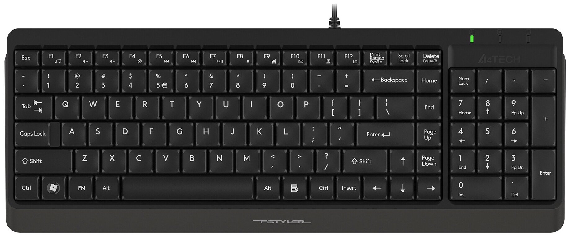 Клавиатура A4TECH Fstyler , USB, черный - фото №1