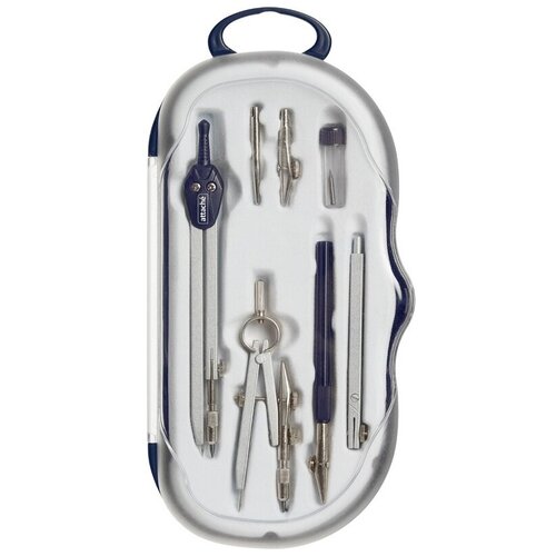 фото Готовальня attache 7 предметов, пластиковый пенал (921833)