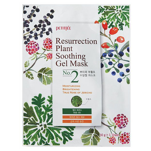 Увлажняющая маска для лица для тусклой и уставшей кожи, TM Petitfee Resurrection Plant Soothing Gel Mask