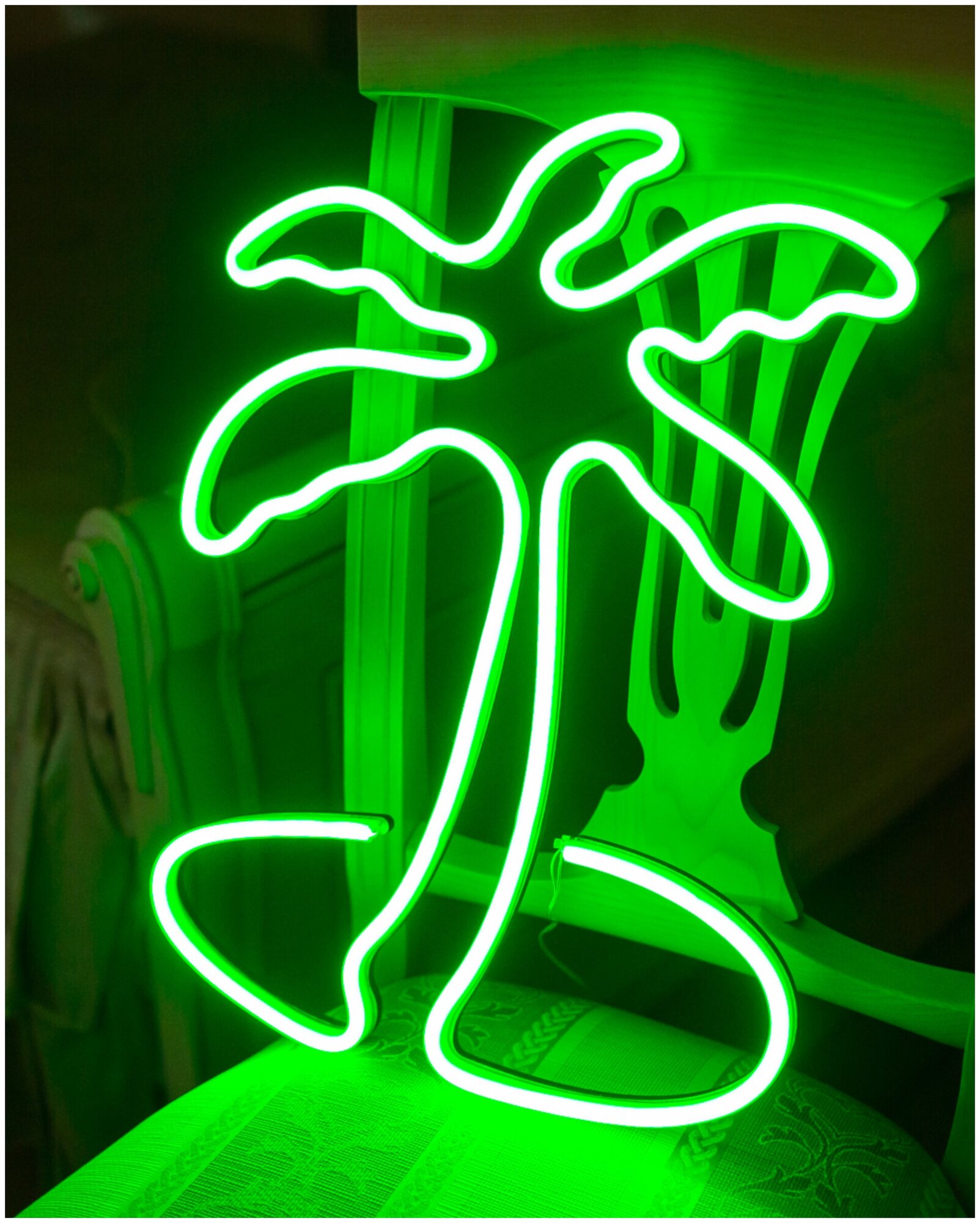 светильник светодиодный неоновый Пальма, 25х12 см - фотография № 1