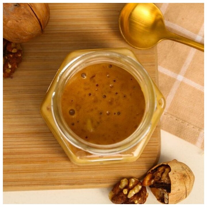 Кремовый мёд «Орех», с грецким орехом, 120 г / Сладкий подарок - фотография № 2
