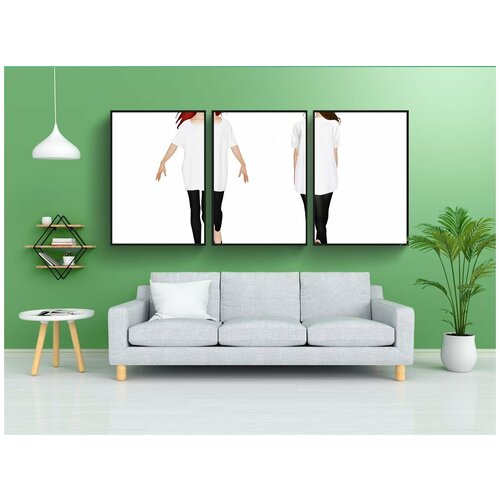 фото Набор модулных постеров для интерьера "модель, дизайн, одежда" 60x90 см. в тубусе, без рамки lotsprints