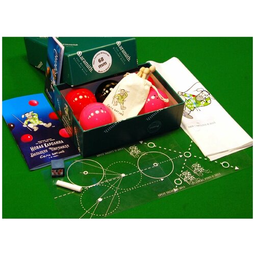 Комплект бильярдных шаров для трех игр в одной коробке Aramith Новая Каролина, Большая Пирамида, Семь Кеглей