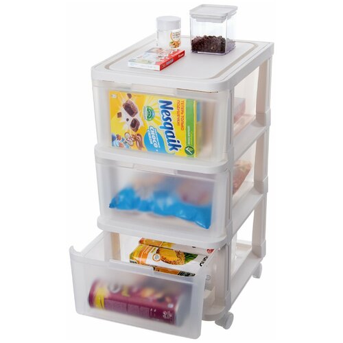 Комод с 3 выкатными ящиками 42х34х67 см SANKA