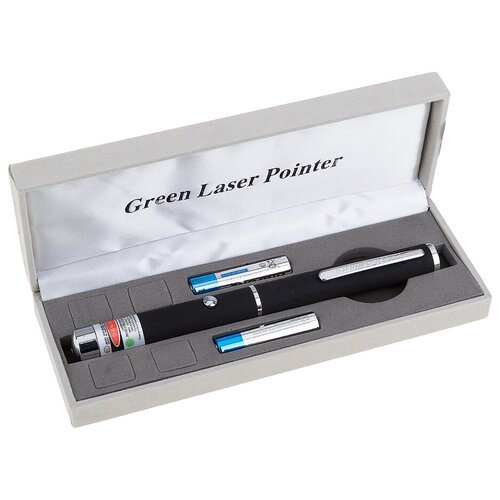 Лазерная указка Green Lazer Pointer SD-03-2, без насадок, зеленая, 2хААА