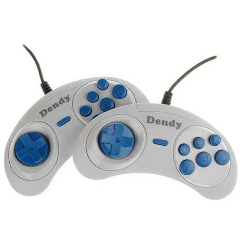 Геймпад Dendy 8-bit Джойстик 04-JS форма Сега Узкий разъем 9 pin - 2Шт серый 96000₽