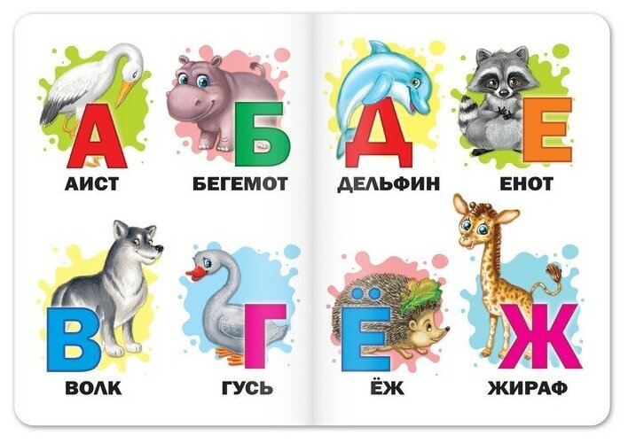 Набор обучающих картонных книг: Цифры… Азбука (комплект из 4 книг) - фото №2