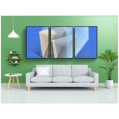 фото Набор модулных постеров для интерьера "почтовый ящик, полный, почта" 60x90 см. в тубусе, без рамки lotsprints