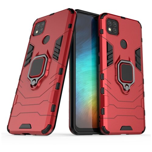 фото Чехол-бампер mypads для xiaomi redmi 9c противоударный усиленный ударопрочный красный